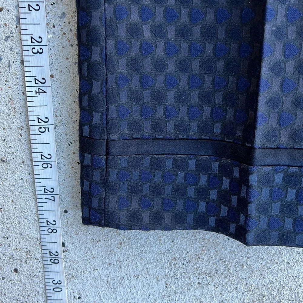 Tory Burch Phantom Madison Pant Cropped Black/Navy Size 4 - Picture 11 of 15